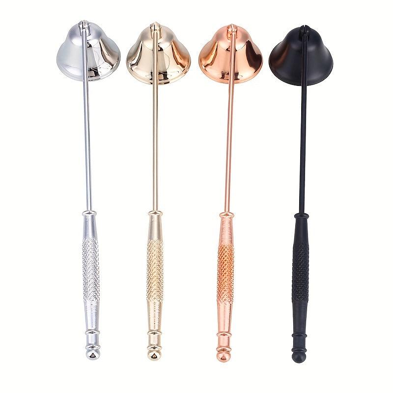 Stainless Steel Candle Snuffer & Wick Cap Bell Set for Candle