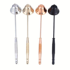 Stainless Steel Candle Snuffer & Wick Cap Bell Set for Candle