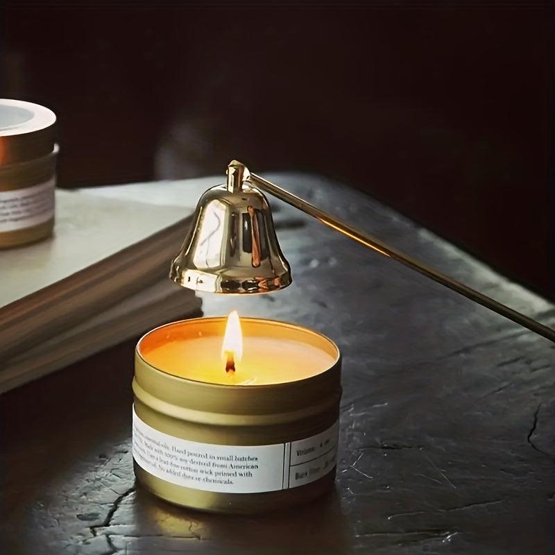Stainless Steel Candle Snuffer & Wick Cap Bell Set for Candle