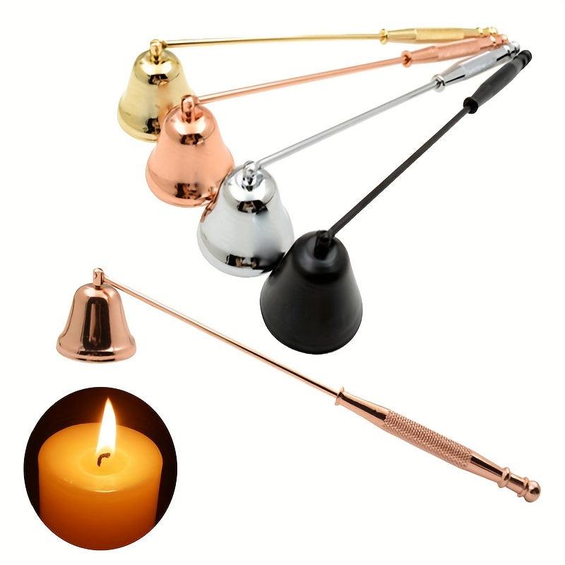 Stainless Steel Candle Snuffer & Wick Cap Bell Set for Candle