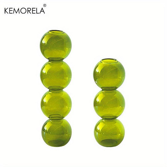 Glass Vase Set Ball Shapes Living Room Decor Events Decorations