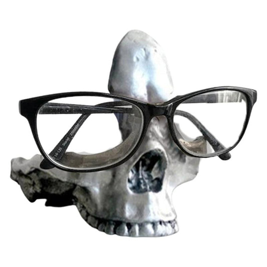 Skull Glasses Holder Gothic Eyewear Stand Home Decor