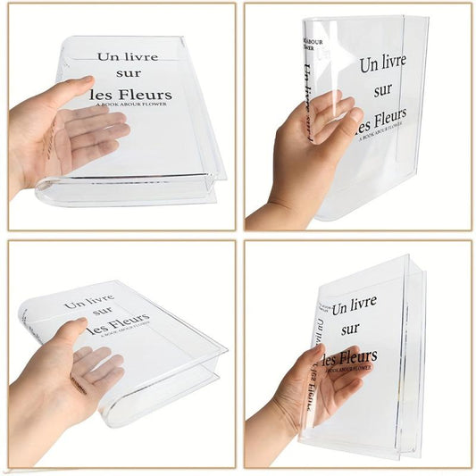Clear Book Vase For Flowers Acrylic Clear Book Vase