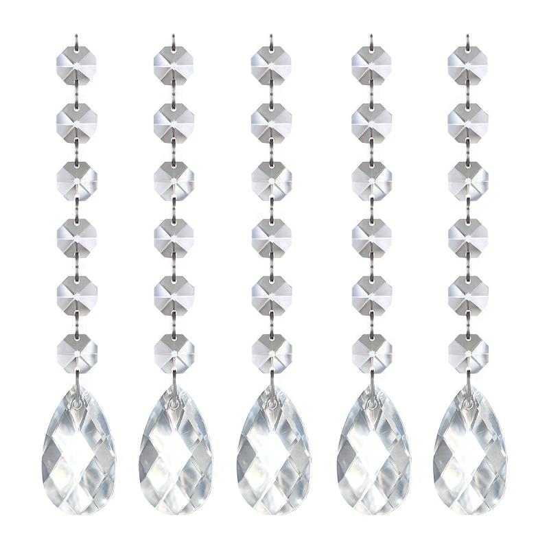 5pcs Crystal Pendant Christmas Tree Decoration