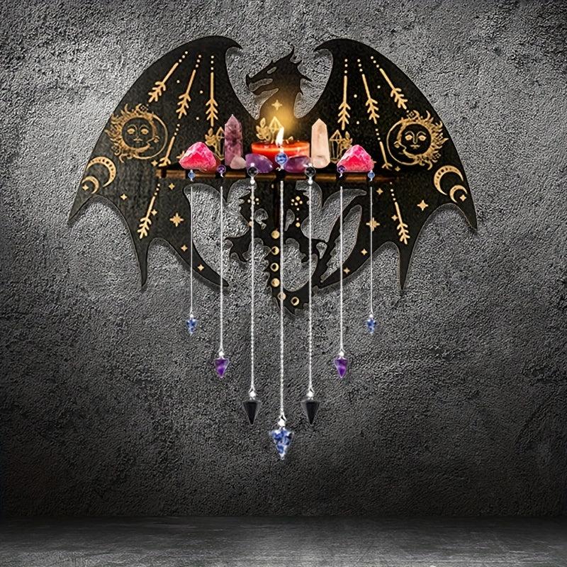 Dragon Palm Crystal Shelf for Wall Mounted Gemstone Storage