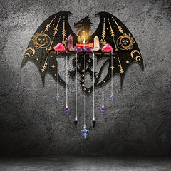 Dragon Palm Crystal Shelf for Wall Mounted Gemstone Storage