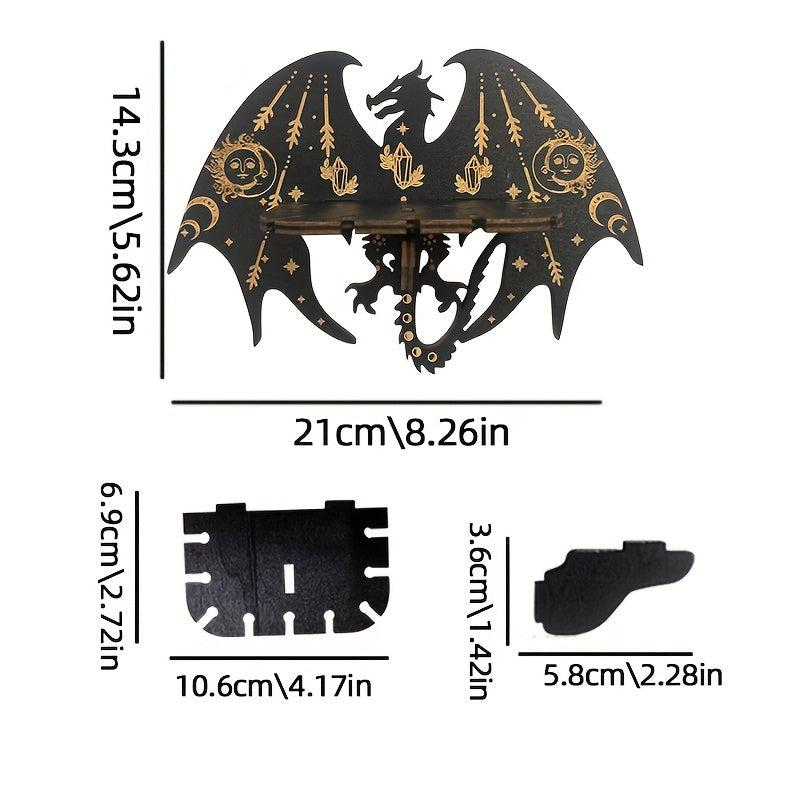 Dragon Palm Crystal Shelf for Wall Mounted Gemstone Storage