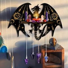 Dragon Palm Crystal Shelf for Wall Mounted Gemstone Storage