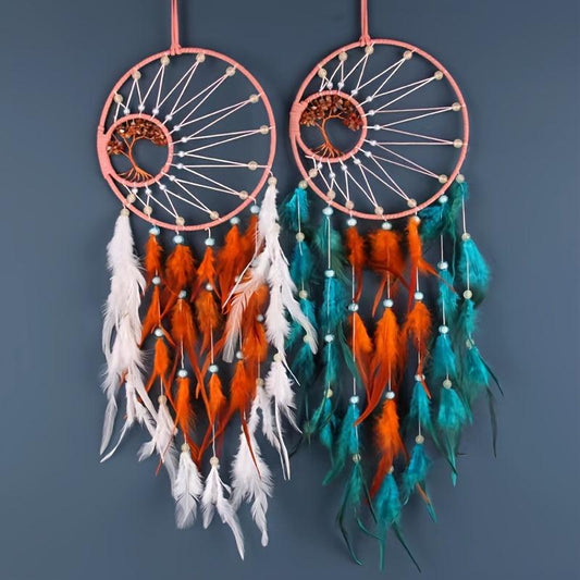 Night Luminous Dream Catcher Wind Chime Pendant Indian Style Bedroom Study Decor