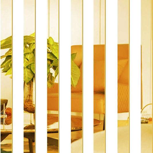 10pcs Golden Acrylic Mirror Wall Sticker Self Adhesive Mirror Stickers