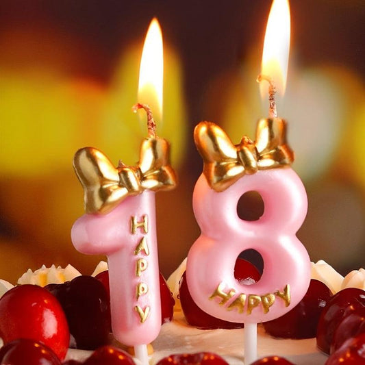 Pink Digital Candle Small Top Hat Birthday Candle Decoration Gift Room Decor