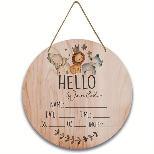 Baby Announcement Wooden Hanging Decoration - Girl Gift