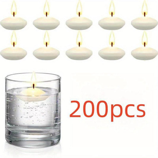 Red Floating Candles 36-200pcs Circular Odorless for Weddings Pool Parties