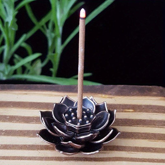 Golden Lotus Incense Burner for Aromatherapy Home Decor