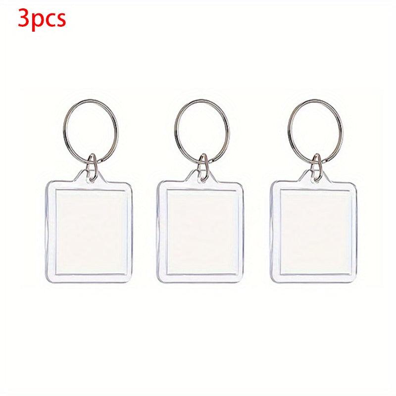 3pcs Acrylic Photo Keychain Transparent