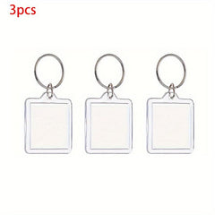 3pcs Acrylic Photo Keychain Transparent