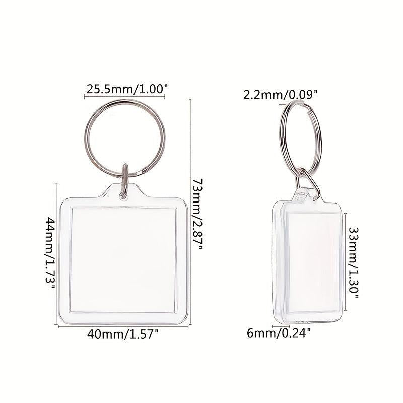 3pcs Acrylic Photo Keychain Transparent