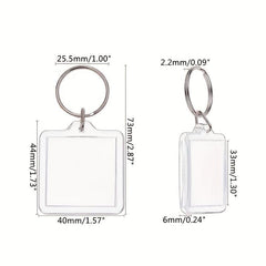 3pcs Acrylic Photo Keychain Transparent