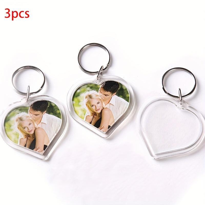 3pcs Acrylic Photo Keychain Transparent