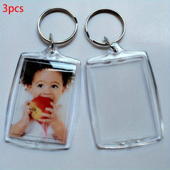 3pcs Acrylic Photo Keychain Transparent
