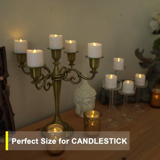 12pcs Timer Candles Flameless LED Candles Long Lasting Operated Tea Light