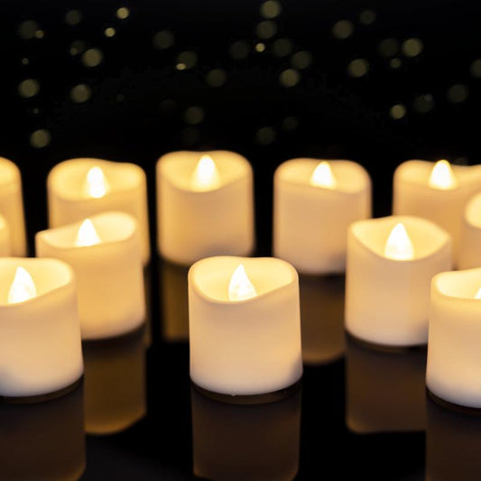 12pcs Timer Candles Flameless LED Candles Long Lasting Operated Tea Light