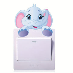 DIY Animals Switch Stickers Panda Giraffe 3D Wall Decal Girls Kids Room Decor