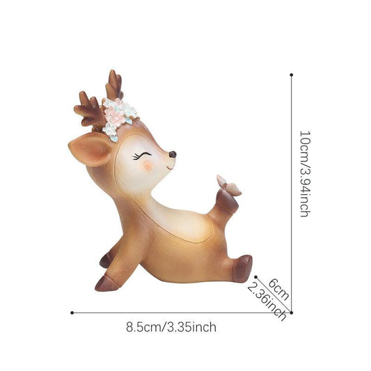 Deer Cake Topper Baby Shower Party Decoration Resin Ornament