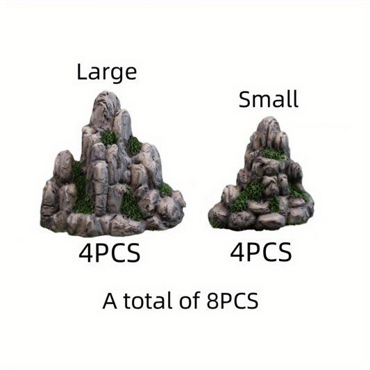 Simulation Rockery Ornaments Resin Crafts Micro Landscape Succulent Flower Pots