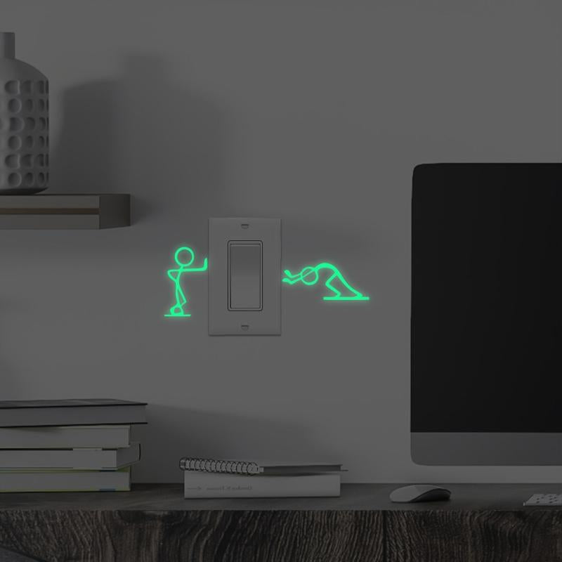 Luminous Cartoon Switch Sticker Glow In The Dark Kid Sticker
