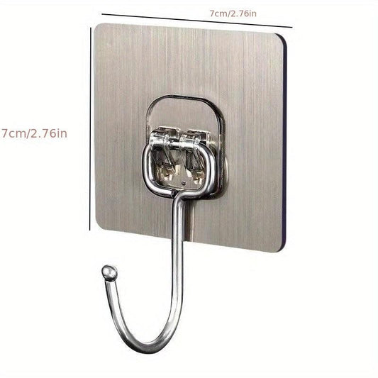 10 Sets Large Hooks Punch Strong Adhesive Hook Bathroom Living Room