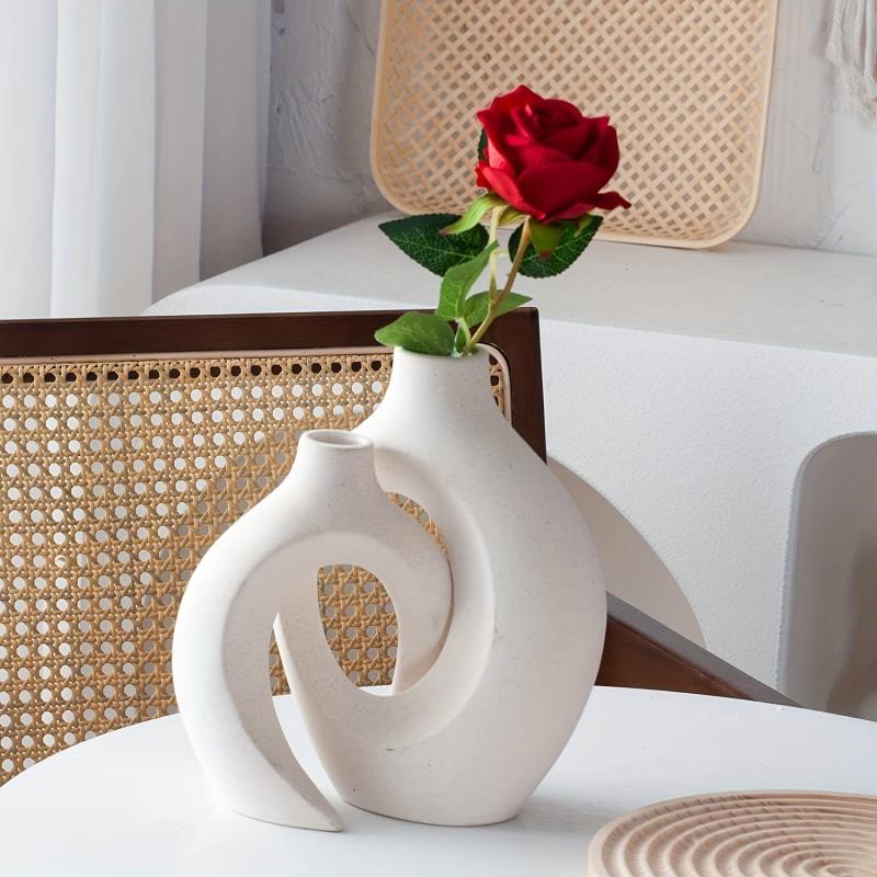 Modern Ceramic Vase Set of 2 for Home Decor