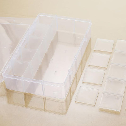Large Plastic Storage Organizer Box - 15 Grids