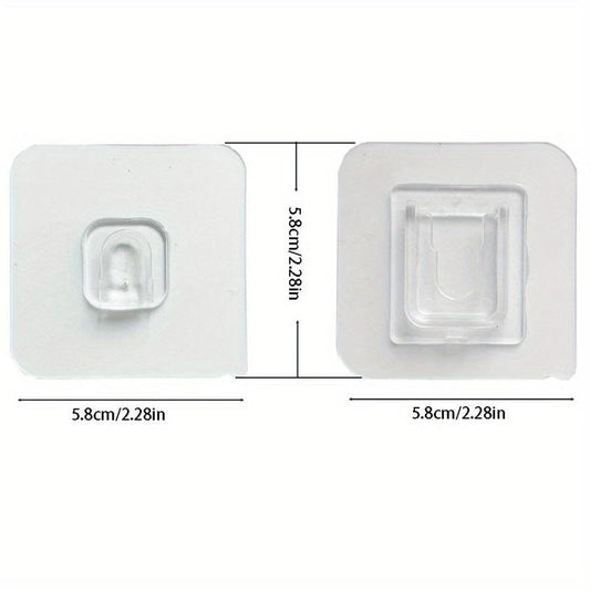 2pcs Punch Wall Mounted Sticker Hook Set Waterproof Sticky for Kitchen Bathroom