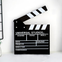 Hollywood Style Wooden Clapper Board with Erasable Pen