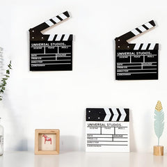 Hollywood Style Wooden Clapper Board with Erasable Pen