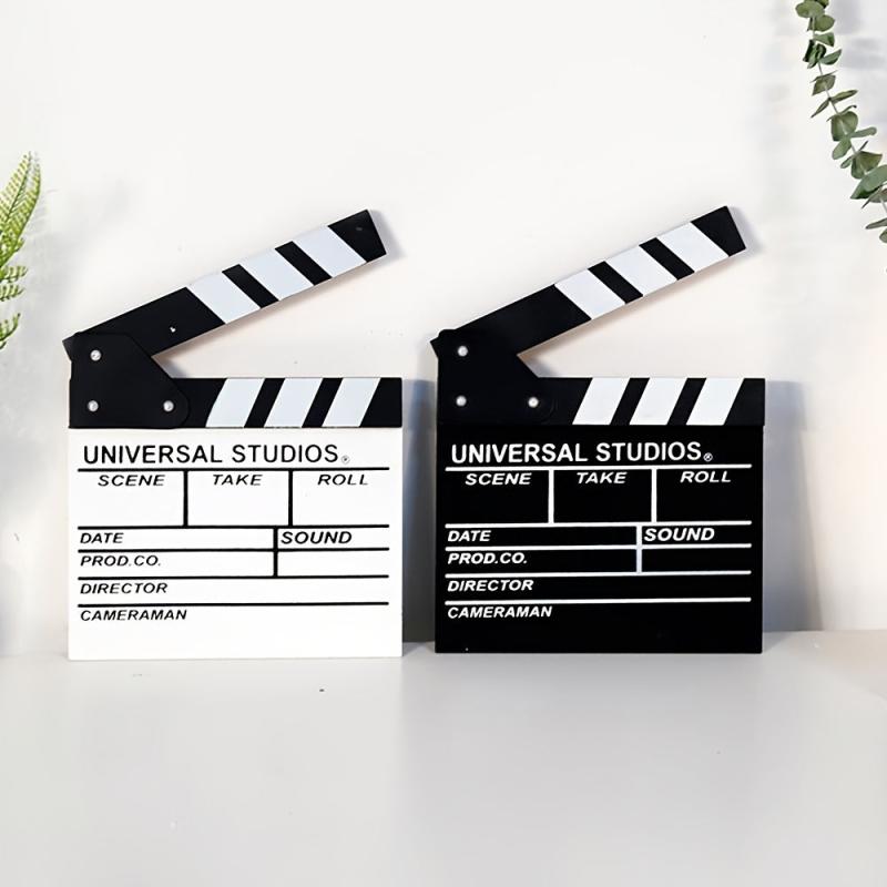 Hollywood Style Wooden Clapper Board with Erasable Pen