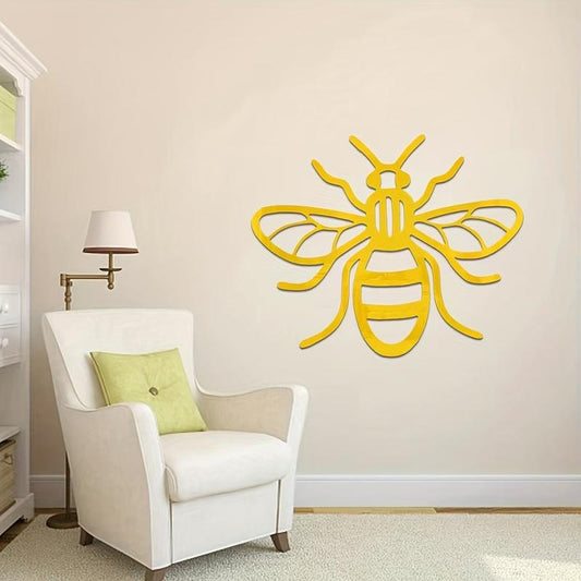 3D Acrylic Mirror Bee Wall Sticker Removable Wall Decor For Home
