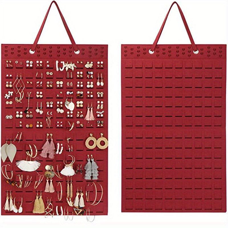 Wall Mounted Jewelry Organizer Hanging Earrings Necklace Storage Bag