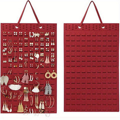 Wall Mounted Jewelry Organizer Hanging Earrings Necklace Storage Bag