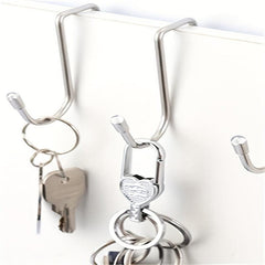 Silvery Double ended S Hook Cabinet Door Hanging Storage Hook