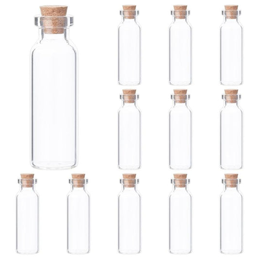 12pcs Mini Glass Jars with Cork Stopper for Spell Jars and Witchcraft