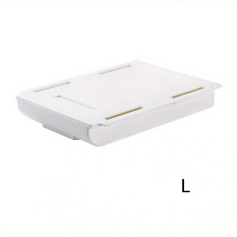 2pcs Under Desk Drawer Organizer Self Adhesive MakeUp Storage Box