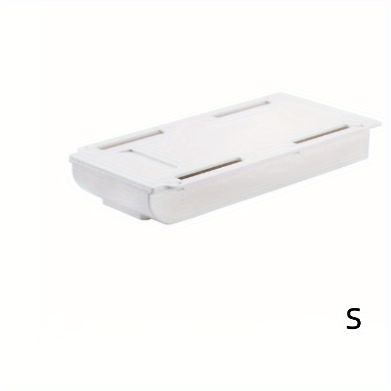 2pcs Under Desk Drawer Organizer Self Adhesive MakeUp Storage Box