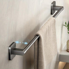 Wall Mounted Bathroom Towel Hanger Rack Ring Slipper Holder Bar
