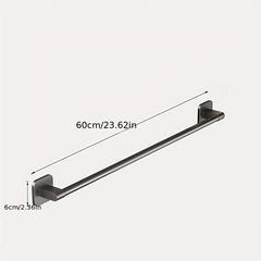 Wall Mounted Bathroom Towel Hanger Rack Ring Slipper Holder Bar