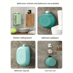 Wall Hanging Washbasin Storage Hook Rack Pot Lid Drain Rack