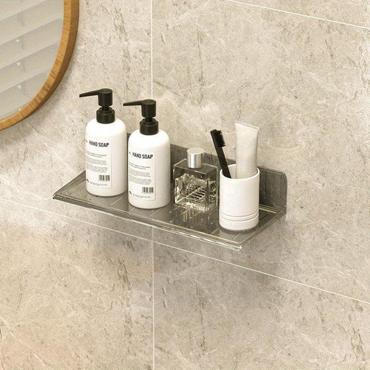 Floating Bathroom Shelves for Organized Storage of Cosmetics and Makeup Remover