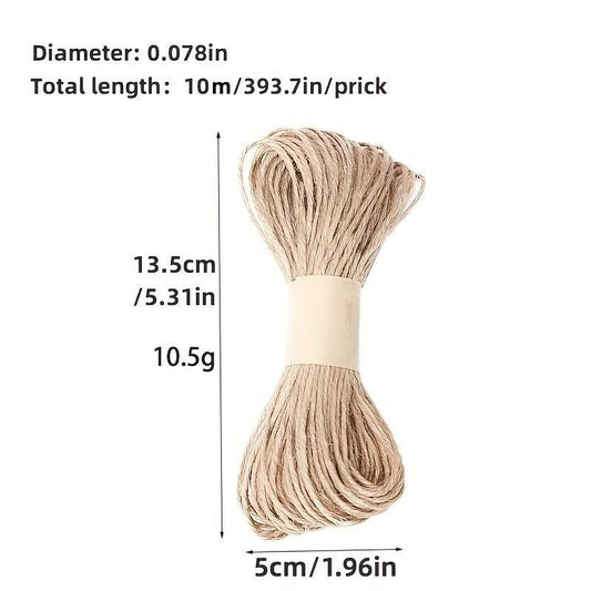 10M Vintage Jute Rope DIY Gift Packaging for Holidays