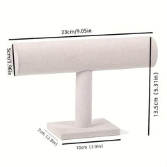 Microfiber Velvet Bracelet Display Stand T-shaped Single Layer Storage Rack